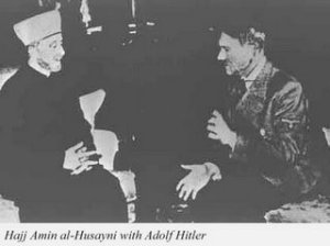 Islam's Mufti Husseini Shares A Common Hatred Of The Jews With Adolph Hitler. Here They Cooperate with The Jews Extinction.