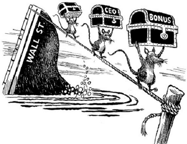 Rats leaving a sinking Wall Street ship
