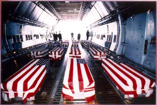 iraq flag draped coffins