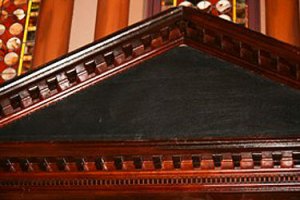 IHS IS COVERED WITH PLYWOOD AND PAINTED BLACK.