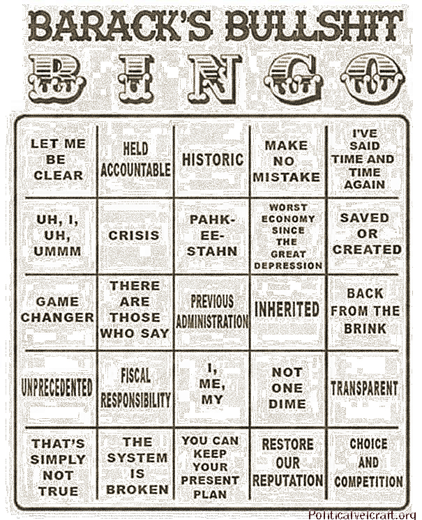 Barrack Bullshit Bingo