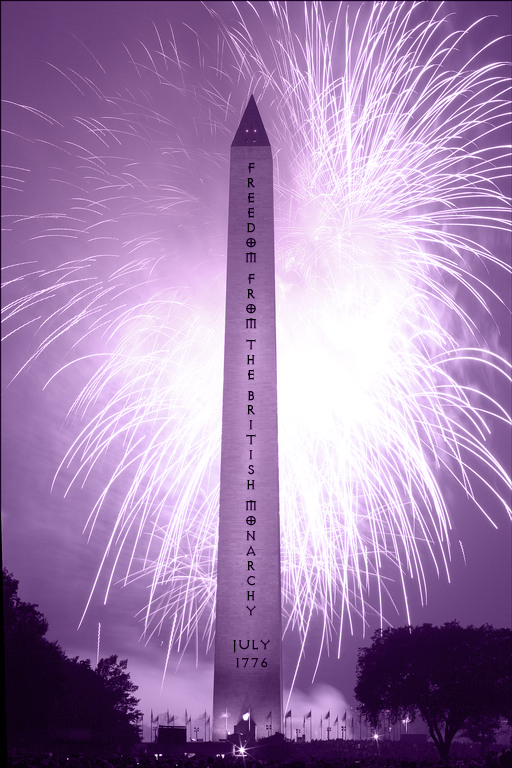 declaration of independence purple tone