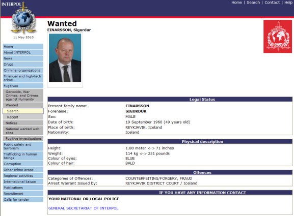 Interpol_Wanted_Sigurður_Einarsson