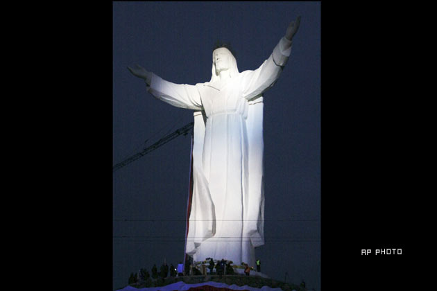 Largest statue of Jesus Christ in the World. Poland