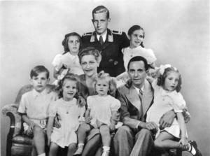 Magda & Joseph Goebbels With Children.