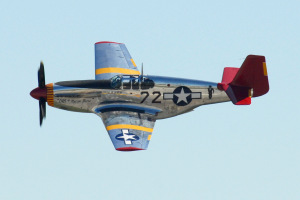 Taken at the Gathering of Mustangs, Columbus, Ohio.  P-51 B painted in the colors of the Tuskegee Airmen.