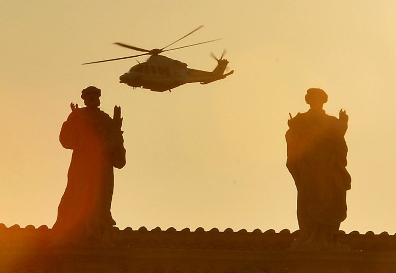 Pope Benedict XVI leaves Thursday after greeting the faithful from the balcony window of the papal summer residence of Castel Gandolfo, the scenic town where he will spend his first post-Vatican days and made his last public blessing as pope.