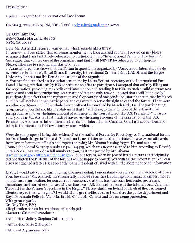 Taitz International Law