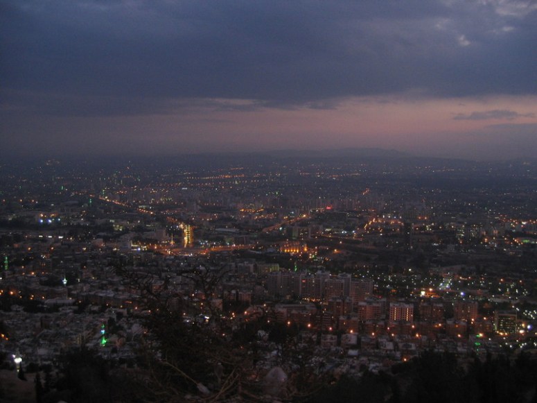 Syria Damascus Mountain city view