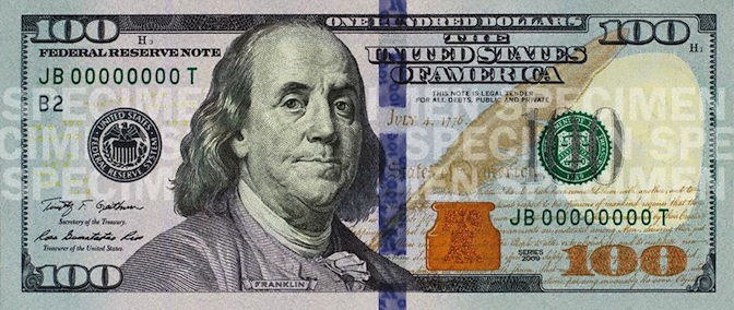 100 dollar bill Franklin