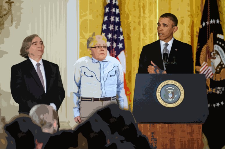 Nominees Ernest Moniz, left, and Gina McCarthy, second from left, listen as U.S. President Barack Obama announces personnel nominations in the East Room of the White House in in Washington, D.C., U.S., on Monday, March 4, 2013. Obama announced three cabinet-level nominations, choosing Sylvia Mathews Burwell of the Wal-Mart Foundation as director of the Office of Management and Budget, scientist Moniz as head of the Energy Department, and McCarthy to lead the Environmental Protection Agency (EPA), where she?s been an assistant administrator. Photographer: Pete Marovich/Bloomberg via Getty Images