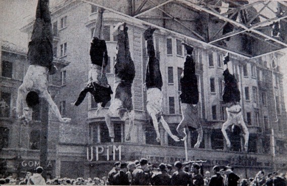 Mussolini and other executed Fascists, Milan, April 1945