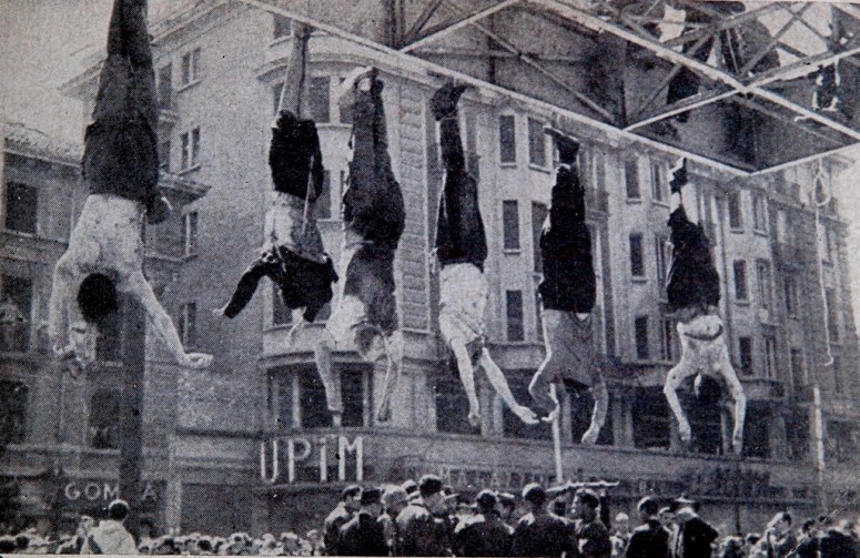 Mussolini and other executed Fascists, Milan, April 1945