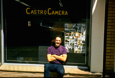 Harvey Milk at Castro Camera, San Francisco, CA, c. 1973, photo by Scott Smith