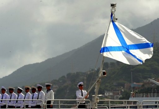 flag bearing St. Andrew’s Cross flies above the Russian navy to this day