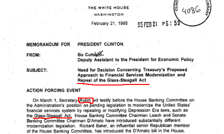 Clinton glass steagall act