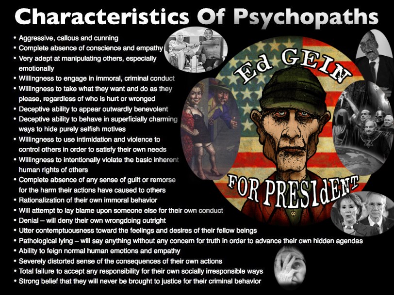 psychopath politicians gein