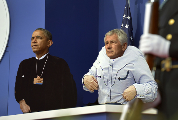 Obama & Hagel move to transgender the military. The key here is to keep the implementers of destruction in an office  and once accomplished quickly remove them and settle them into an institution of higher learning or some corporation like they did with Un-Admirable Mullen.