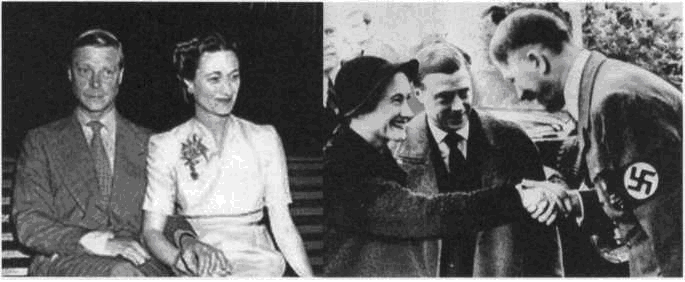 King Edward VIII abdicates, then marries a treasonous spy and meets with Hitler.