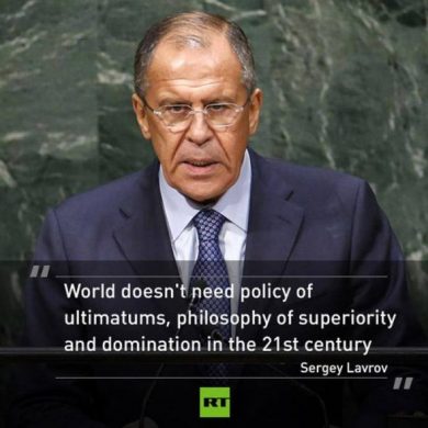 Russia's Foreign Minister Sergei Lavrov addresses the 69th United Nations General Assembly at the U.N. headquarters in New York September 27, 2014.