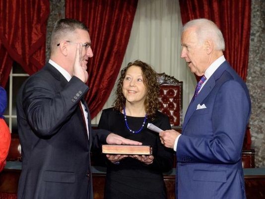 Rothschild Czar Vice President Joe Biden swears in Rothschild Czar John Walsh as Montana's newest banking cabal's senator.