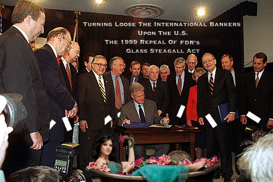 Clinton's 1999 Green Light For Banks To Make High Risk Investments Against The Middle Class!