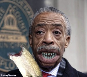 Al-Sharpton-With-Shark-Teeth-Eating-a-Fish--111064