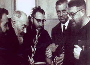 Enrico Medi Second From Right With Padre Pio Second From Left.