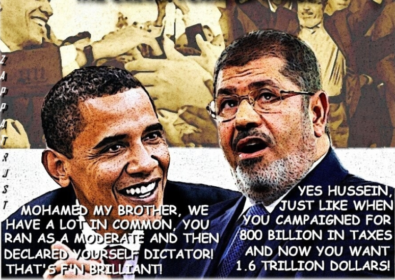 Obama removed Hosni Mubarak from Egypt By coup and installed Muslim Brotherhood Mohammed Morsi who was over thrown by the people in Egypt July 2013. He now Sits on death row after the Grand Mufti Of Islam upheld the sentence.