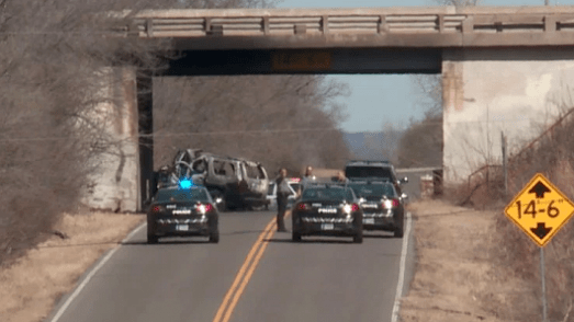 The car crash site of Aubrey McClendon, former CEO of Chesapeake Energy, in Oklahoma City on March 2, 2016.