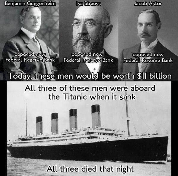 Titanic Rothschild 1913 Federal Reserve